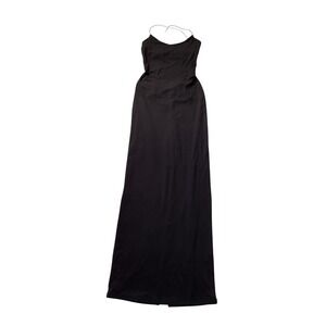Meshki Black Maxi Dress Spaghetti Strap Ruched Backless‎ Bodycon XS